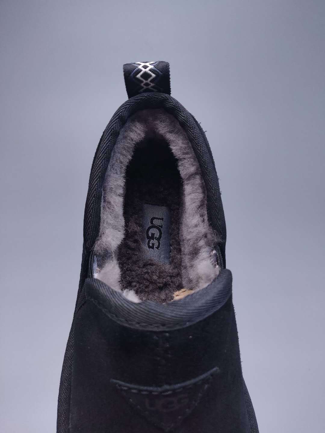 Men's Black Low-Top Slip-On Shoes | 3455