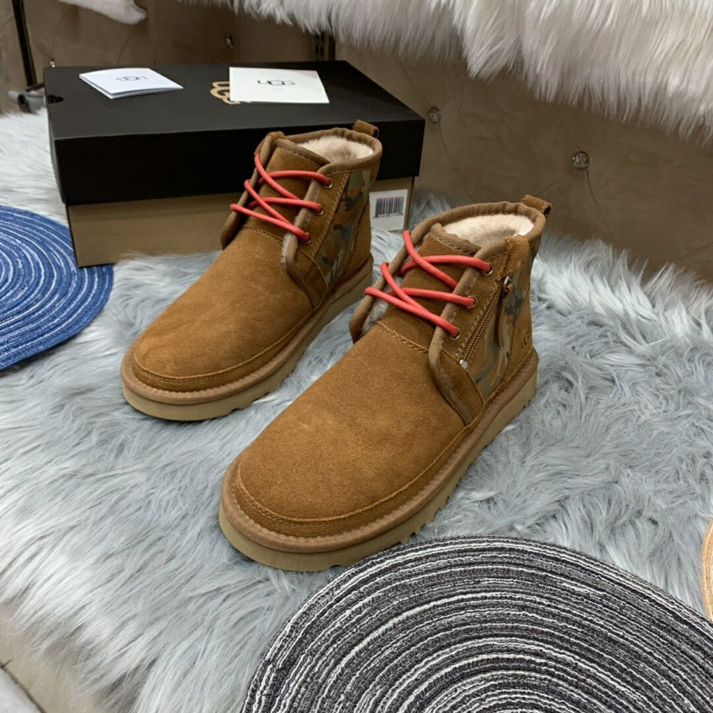 Men's Chestnut Colorblock Camouflage Shoes | 4193