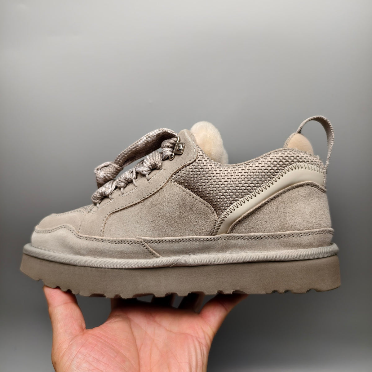 Gray Unisex Mesh Casual Sneakers | 4032
