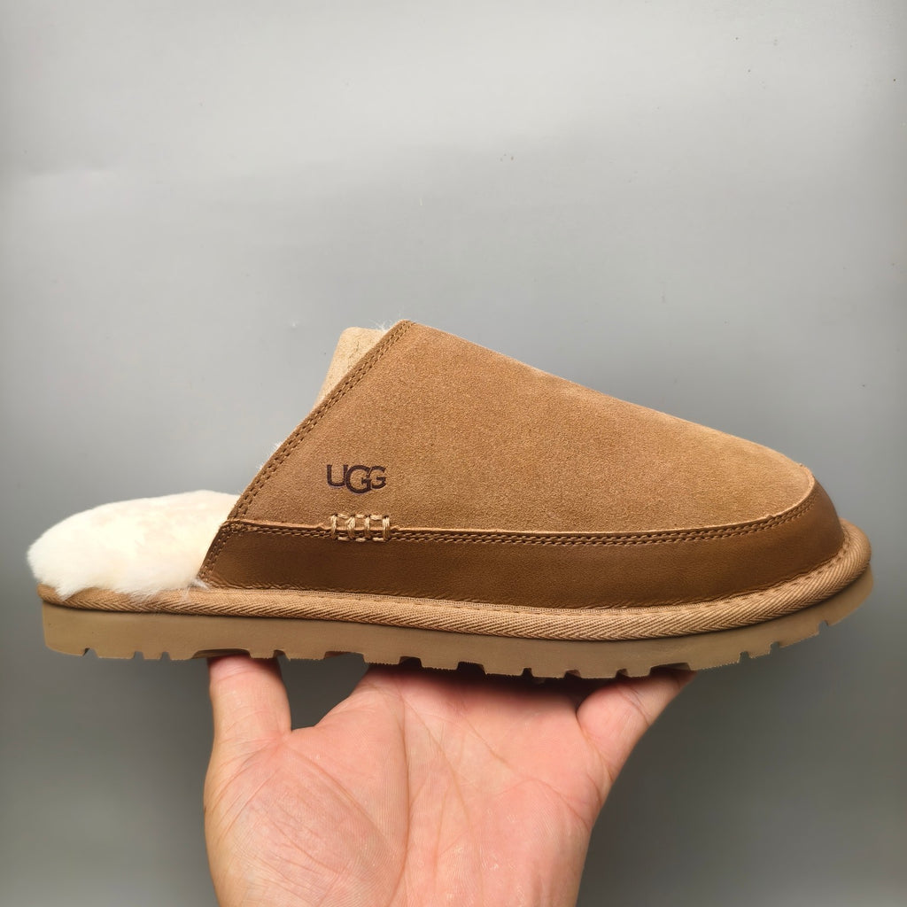 Men's Chestnut Ultra-Lightweight Fluffy Casual Slippers | 4585