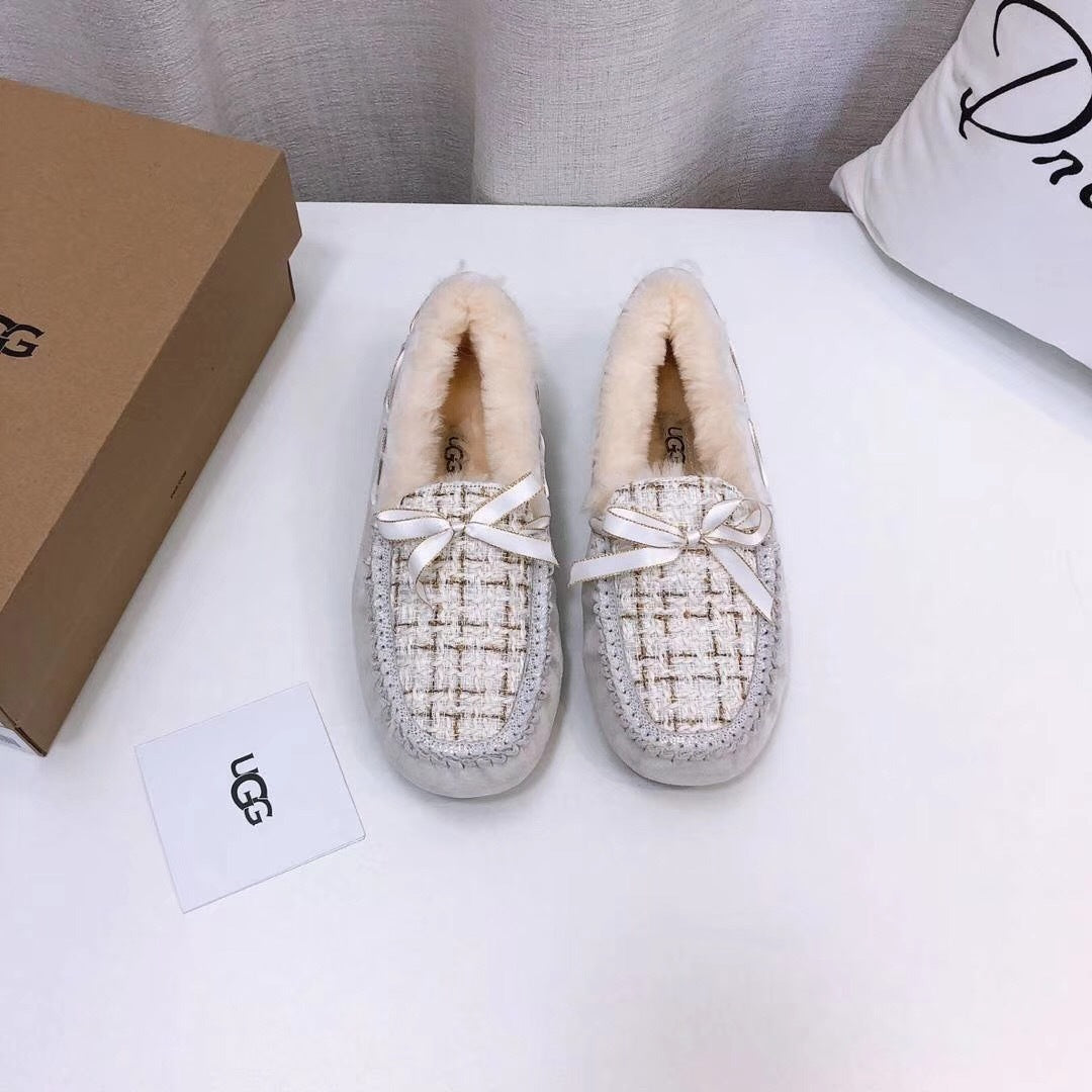 Pearl White Chic Moccasin Loafers | Style 5623