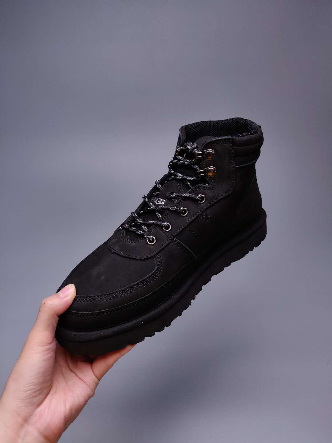 Men's Black Lace-Up Casual Shoes | 2991