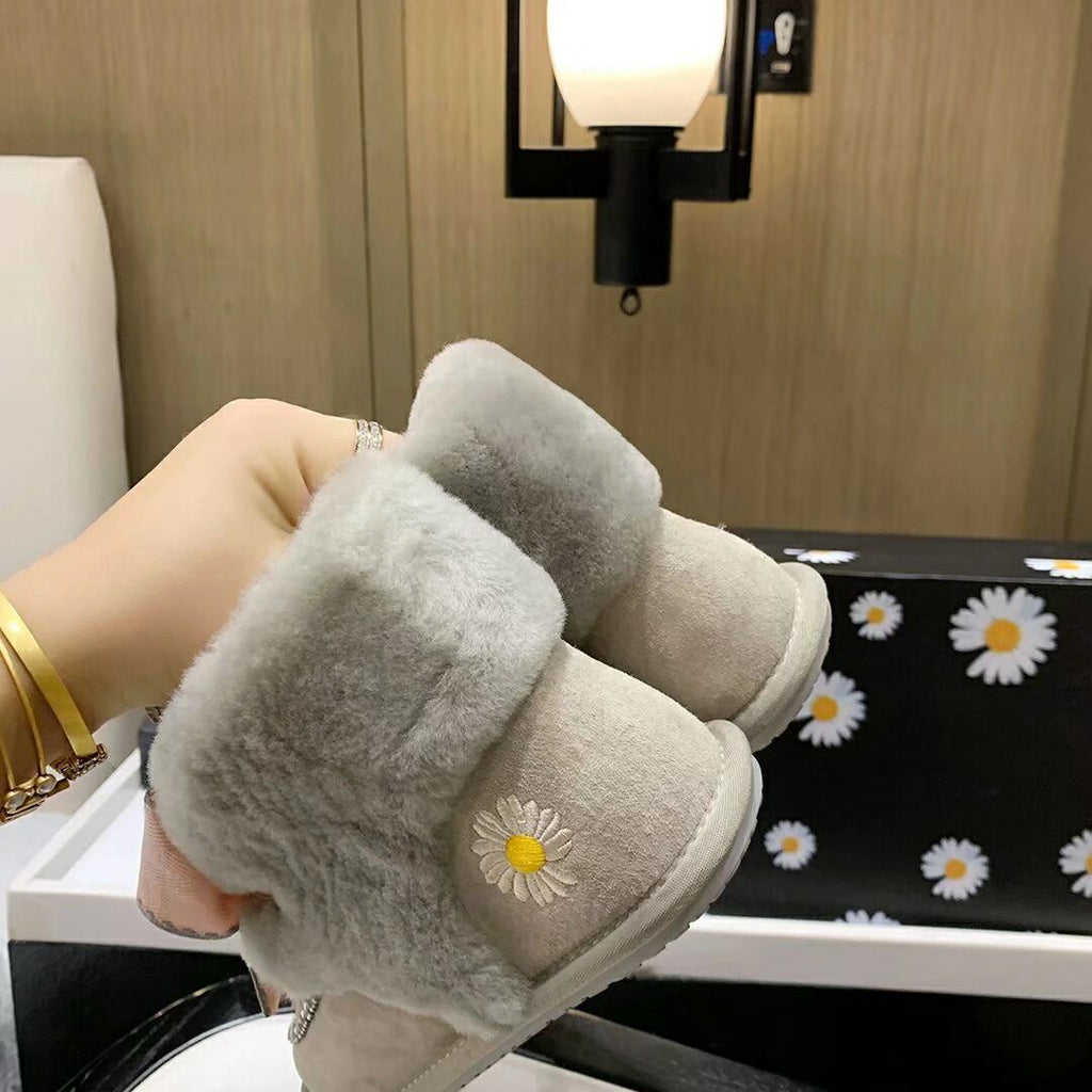 Gray Daisy Chain & Ribbon Detail Shoes | Style 7888