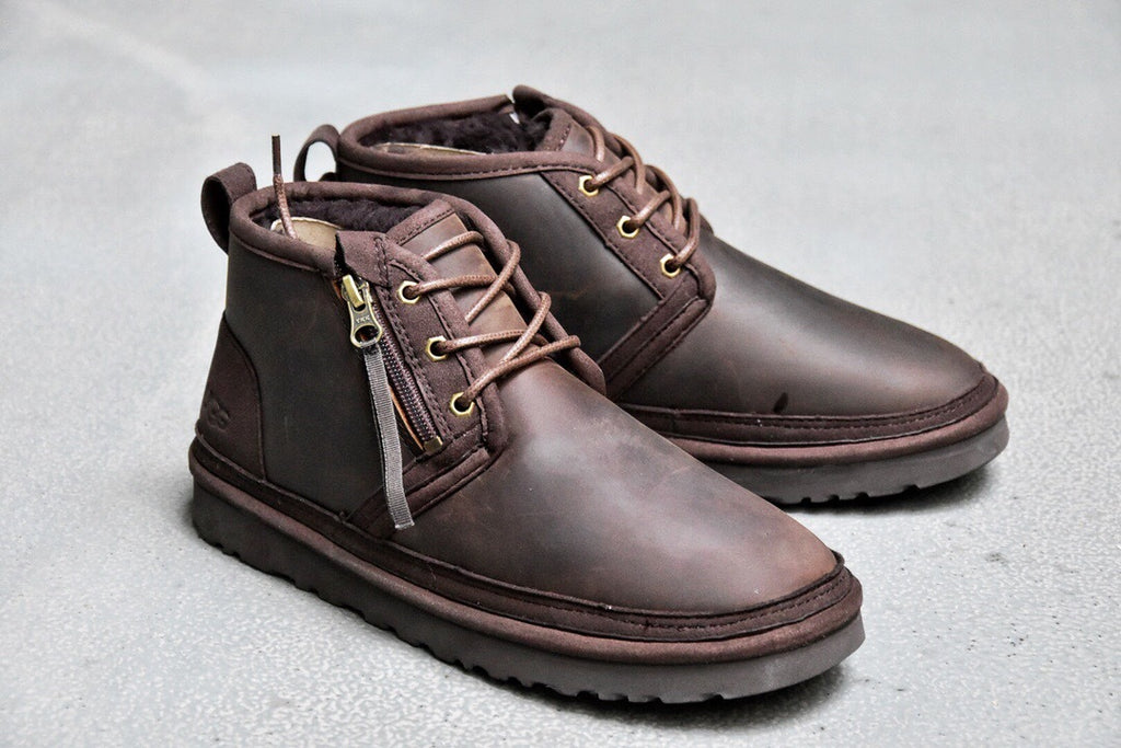 Men's Crazy Horse Leather Zip-Up Shoes | 3883