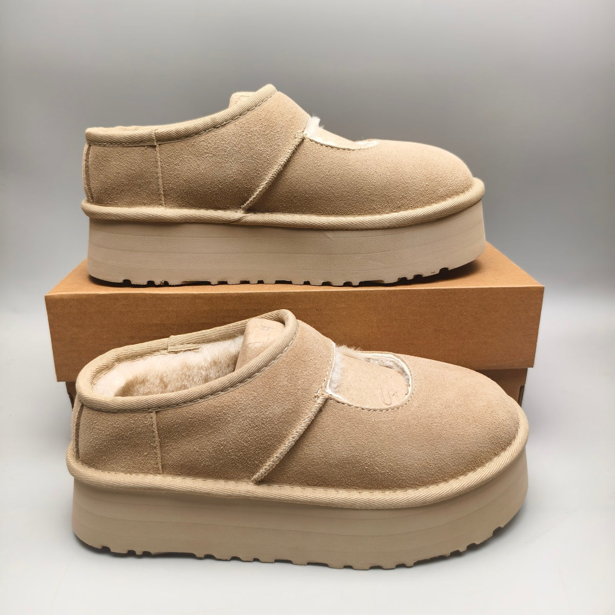 Sand Platform Mary Jane Fashion Shoes | Style 7612