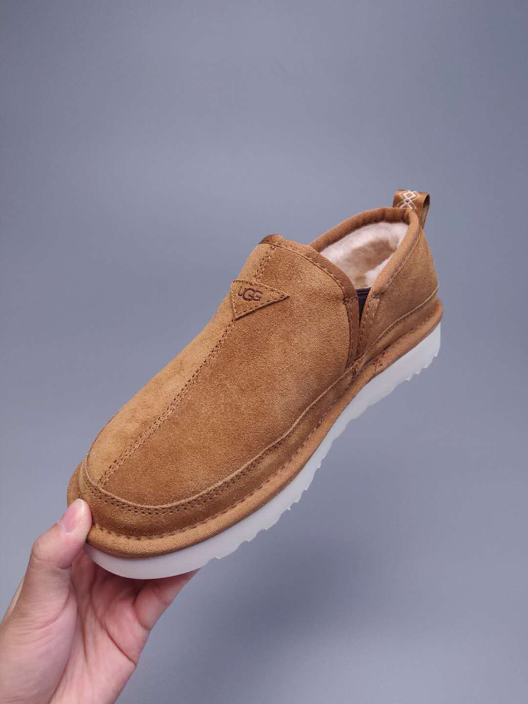 Men's Chestnut Low-Top Slip-On Shoes | 3455