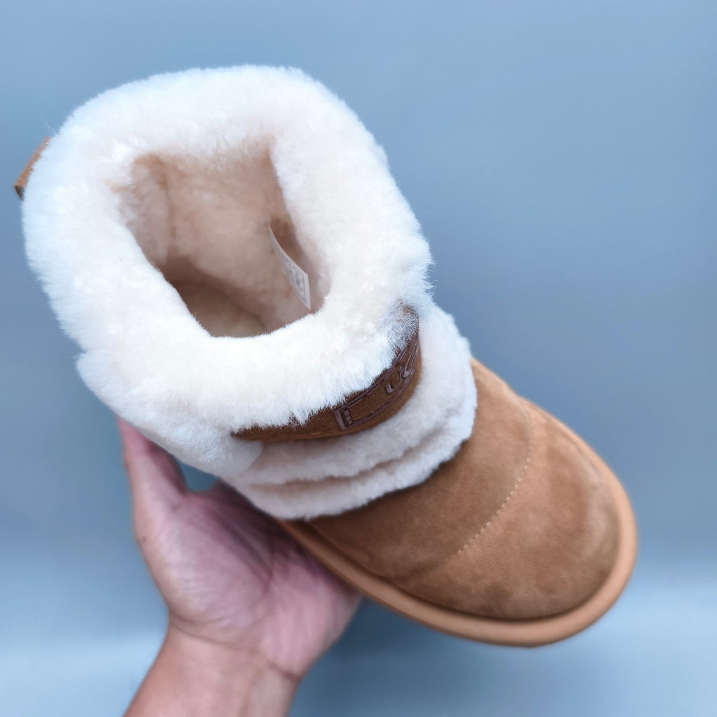 Chestnut Mid-Top Casual Shoes with Caterpillar-Inspired Platform Sole | 3316