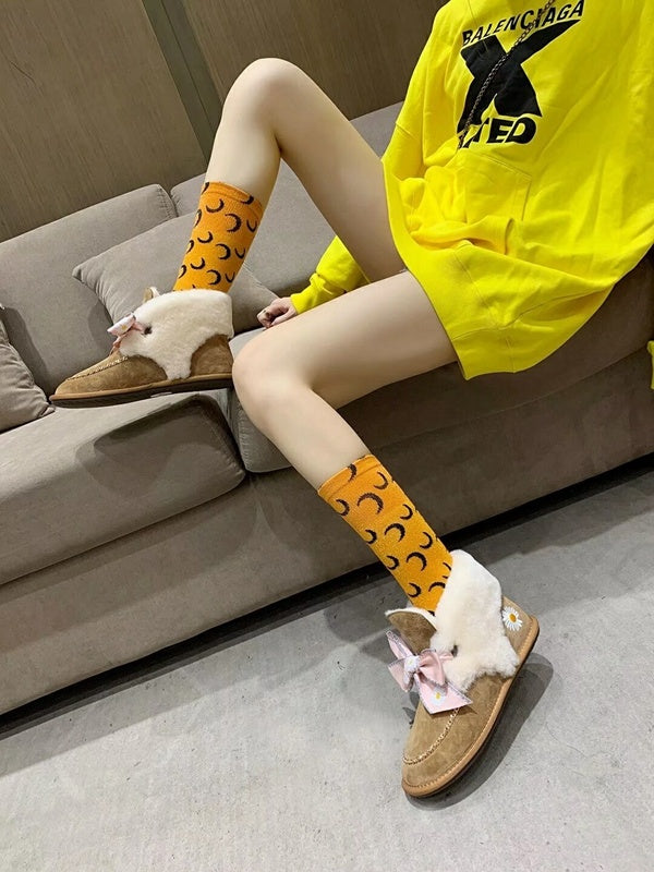 Chestnut Daisy Chain & Ribbon Detail Shoes | Style 7888