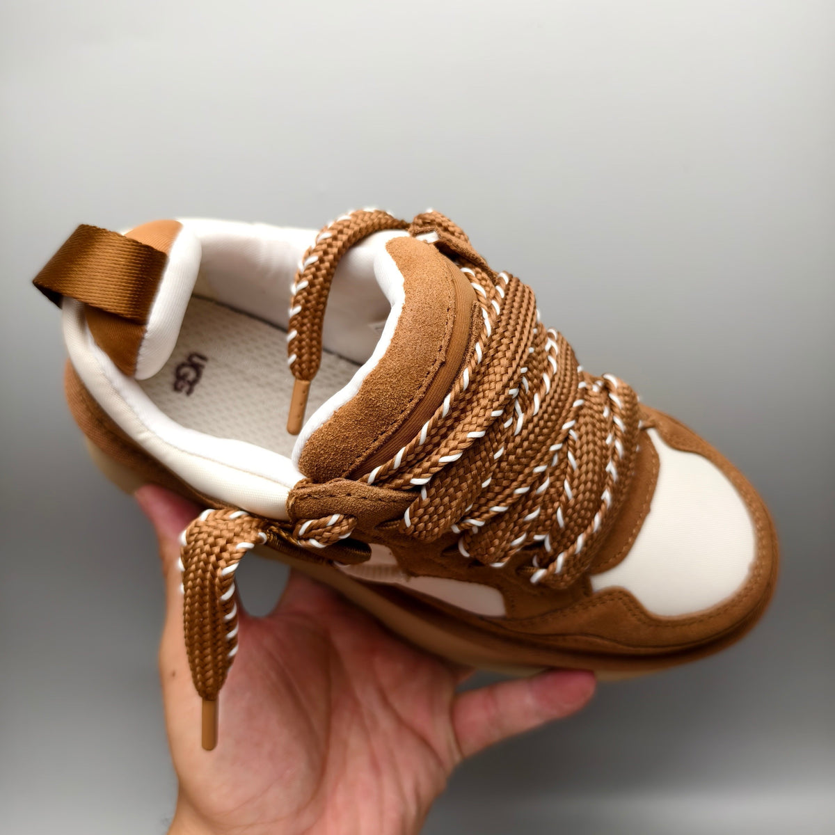 Chestnut Chunky Platform Lace-Up Sneakers | 1541